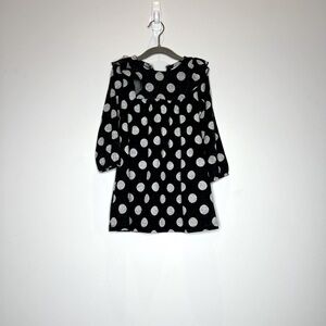 Polka Dot Kids Dress - Black and White